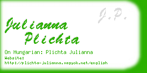 julianna plichta business card